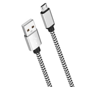 ROFAY 10' USB-A Male to Micro USB-B Male Cable, White
