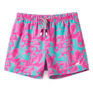 SURF CUZ Boys Swim Trunks with Boxer Brief Liner Toddler Boy Stretch Swimsuit Shorts Quick Dry Swimming Trunks Bathing Suit